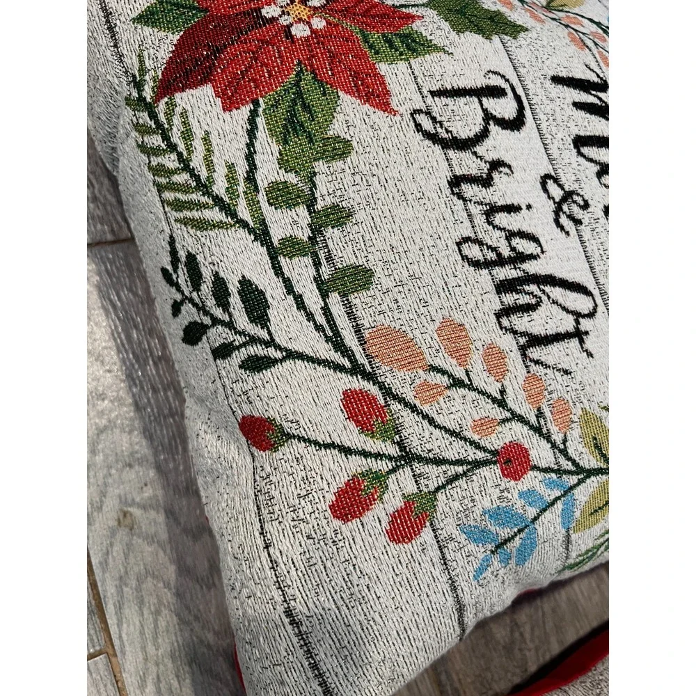 Lot of 2 Christmas accent pillows throw 16